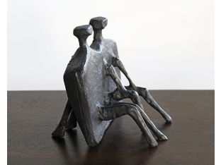 Bronze Abstract Couple Sculpture--Cleared Décor