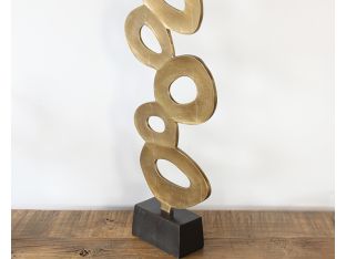 31"H Gold Abstract Sculpture - Cleared Decor