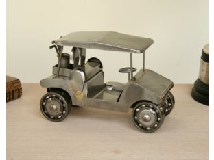 Found Metal Golf Cart Sculpture