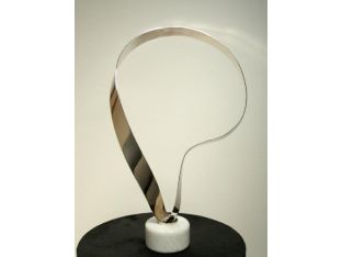 "Water & Ice" Iron/Marble Sculpture - Cleared Décor