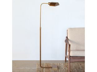 Koleman Adjustable Task Floor Lamp in Brass