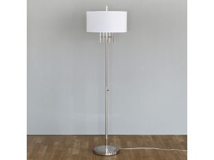 Brushed Nickel With Four Arms Floor Lamp