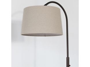 Bronze Metal Curved Arm Floor Lamp