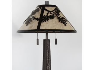 Dark Bronze With Branch Detail Floor Lamp