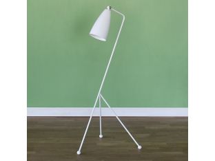 Matte White Tripod Floor Lamp W/ Adjustable Shade