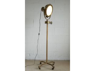 Hollywood Studio Antique Brass Floor Lamp