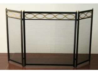 Black and Brass Fireplace Screen