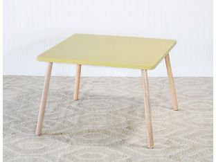 Peewee Square Maple & Yellow Kids Table