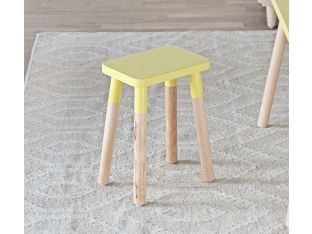 Peewee Maple Yellow Square Kids Chair (Set Of 2)