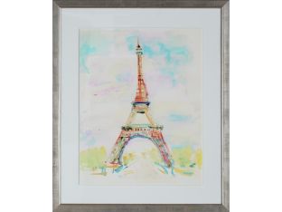 Painted Eiffel Tower Study 26W x 31H