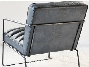 Jonas Lounge Chair in Gray Antique Leather