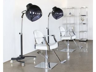White Leatherette Salon Chair