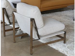 Natural Taupe With Parawood Frame Lounge Chair
