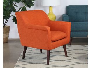 Contemporary Tangerine Accent Chair