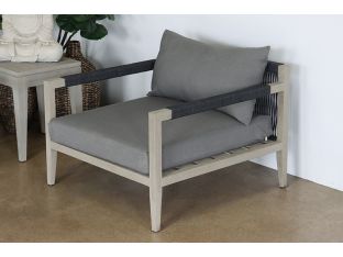 Charcoal & Grey Outdoor Lounge Chair