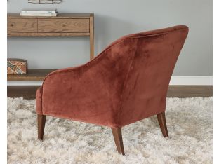 Auburn Velvet Lounge Chair
