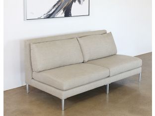 Armless Loveseat In Fawn