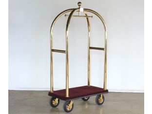 Brass Birdcage Style Luggage Cart