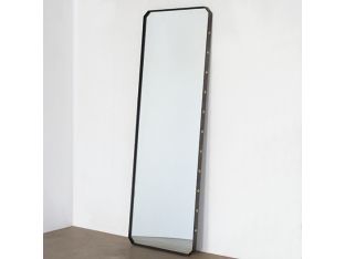 Riveted Iron Floor Mirror