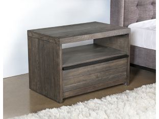 Gray-Washed Reclaimed Wood Nightstand