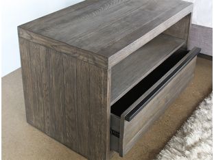 Gray-Washed Reclaimed Wood Nightstand