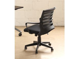 Mid-Back Swivel Tilt Black Mesh Chair