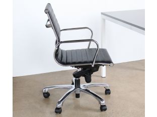 Eames Style Mid Back Black Desk Chair