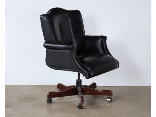 Black Leather Low Back Executive Chair