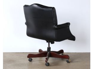 Black Leather Low Back Executive Chair