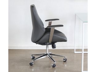 Bergen Low Back Office Chair in Gray Leatherette