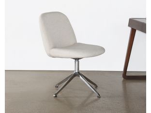 Off White Desk Chair With Swivel Base