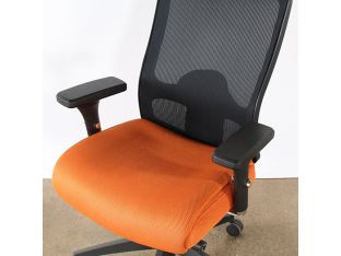  High-Back Black Mesh And Orange Office Chair 