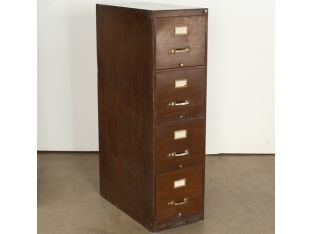 4 Drawer Woodgrain Metal Office File Cabinet