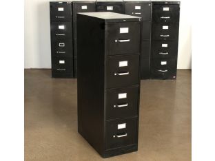4 Drawer Black Office File Cabinet