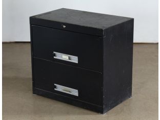 2 Drawer Black Lateral Office File Cabinet