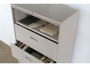 Large 5 Drawer Lateral Grey File Cabinet