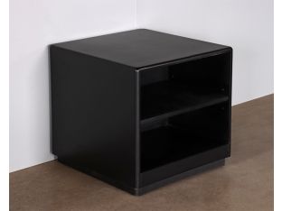 Black & Chrome Office Short Shelf Cabinet