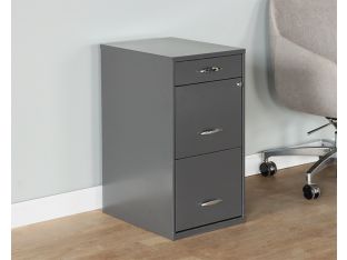 Grey Under Desk File Cabinet - 3 Drawer