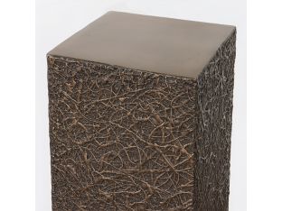 Abstract Patterned Bronze Pedestal