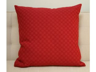 Red Interlocking Circles Pillow
