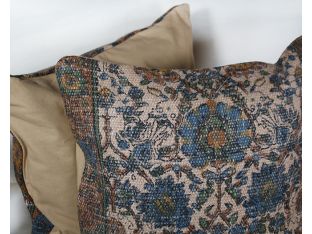 Blue & Khaki Tribal Pillow