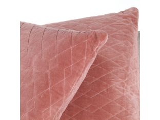 Rose Quilted Velvet Pillow