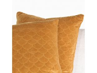 Marigold Quilted Velvet Pillow