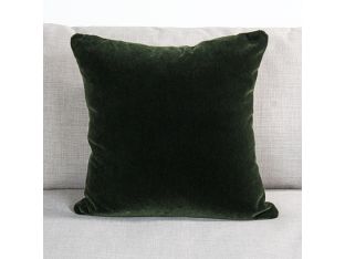 Green Velvet Square Pillow