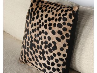 Printed Leopard Pattern On Hide Pillow