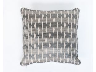 Silver & Cream Geometric Pattern Pillow