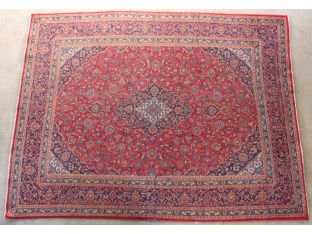 10' x 13' Antique Hand Knotted Oriental Persian Kashan Rug