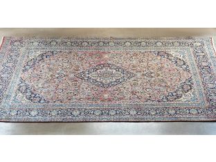 9'3" x 13'4" Pale Blue and Rose Najafabad Persian Rug Circa 1965