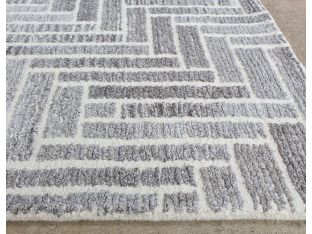 8X10 Taupe/Natural Diamond Patterned Rug