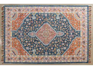 9' 3" X 13' Traditional Multi-color Wool Rug